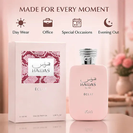 HAWAS ÉCLAT Eau De Parfum for Women 100ml (3.38 Fl Oz)