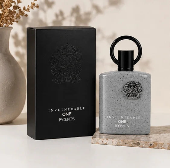 Invulnerable One Eau de Parfum for Men, Long Lasting Woody Aromatic Cologne Spray, Premium Masculine Fragrance with Fresh Citrus, Spicy &amp; Warm Woody Notes, 3.4 Fl Oz (100ml)