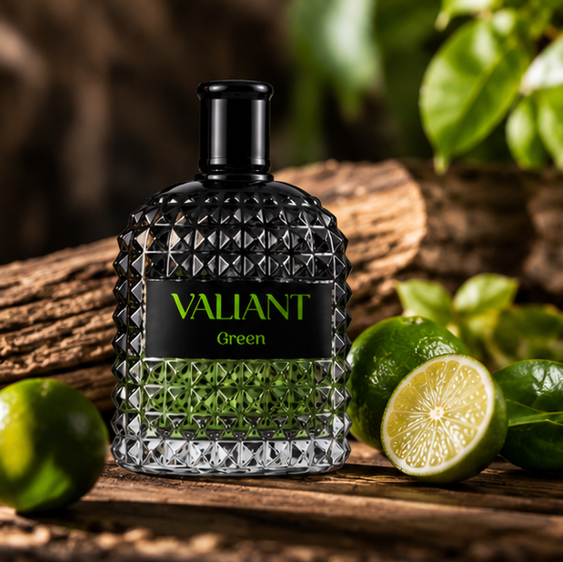 Valiant Green Eau de Parfum for Men 3.4 Fl Oz (100ml) – Long Lasting Fresh Woody Aromatic Cologne Spray – Masculine Day &amp; Night Fragrance for Men