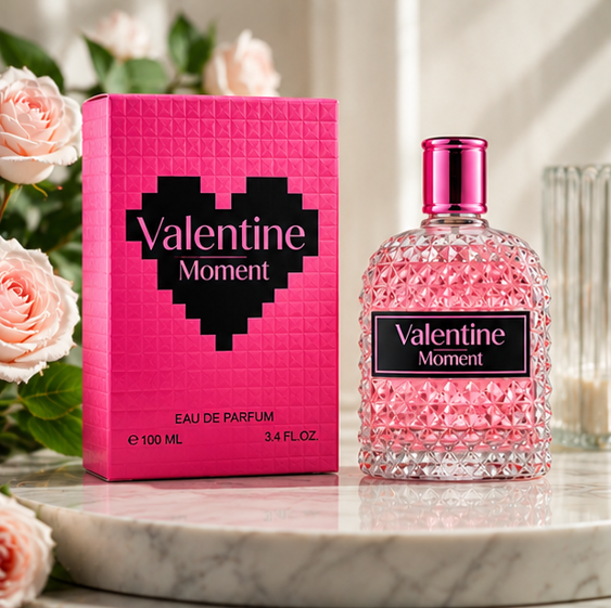 Valentine Moment Eau de Parfum for Women 3.4 Fl Oz (100ml) – Long Lasting Floral Fruity Perfume – Sweet Feminine Fragrance Spray for Everyday Wear &amp; Special Occasions