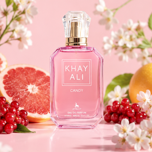 Khayali Candy Eau de Parfum for Women 3.4 Fl Oz (100ml) – Sweet Candy Perfume with Fruity, Sugary, Vanilla &amp; Soft Musk Notes – Long Lasting Women&
