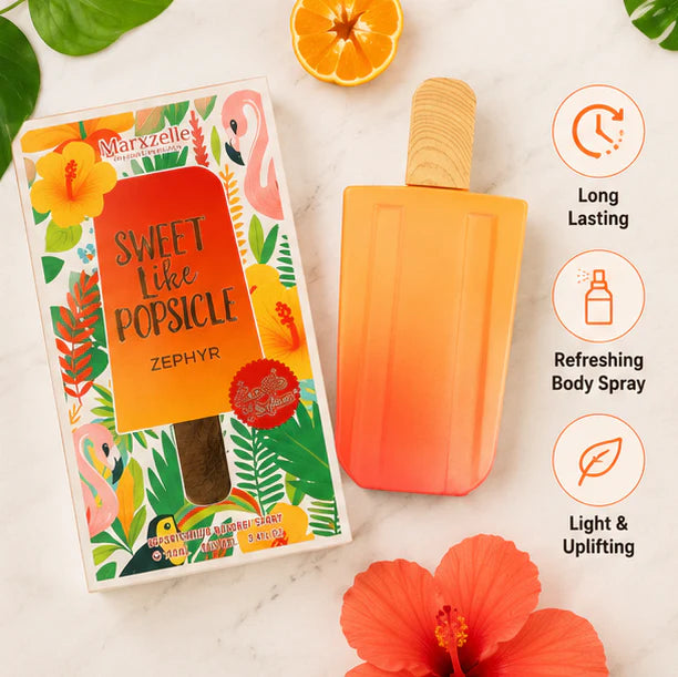Sweet Like Popsicle Zephyr Eau De Parfum for Women 100ml (3.4 Fl Oz) – Long Lasting Tropical Fruity Perfume for Women – Sweet Summer Inspired Feminine Fragrance Spray