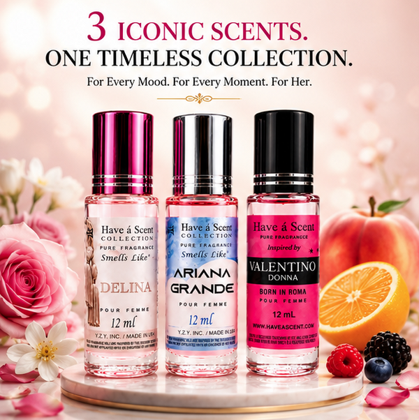 Women's Best Seller Perfume Oil Set – 3 Long-Lasting Roll-On Fragrance Oils