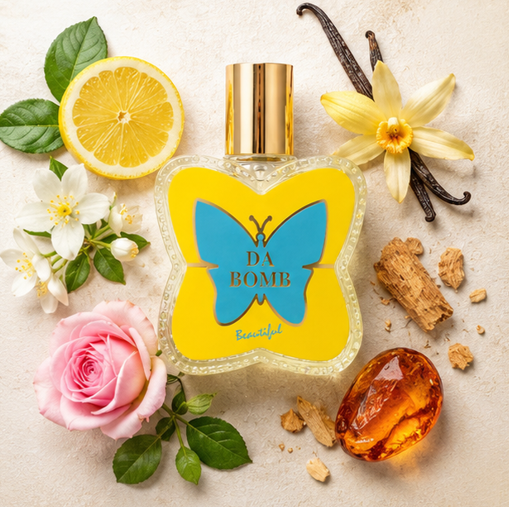 Da Bomb Beautiful Eau de Parfum for Women 3.3 Fl Oz (100ml) – Long Lasting Floral Fruity Perfume for Women – Sweet Fresh Feminine Fragrance with Citrus, Floral &amp; Musk Notes – Everyday Signature Scent Gift for Women