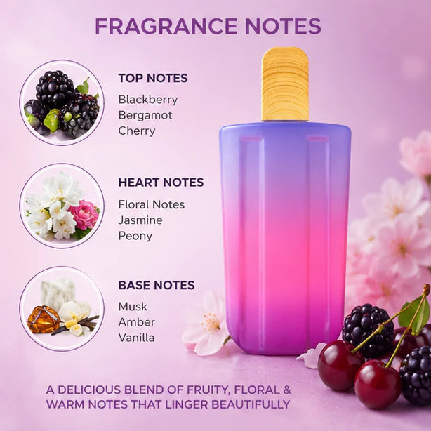 Sweet Like Popsicle Whisper Eau De Parfum for Women 100ml (3.4 Fl Oz) – Long Lasting Sweet Fruity Perfume for Women – Candy Inspired Feminine Fragrance Spray