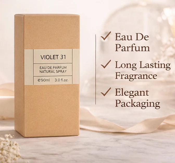 Violet 31 Eau de Parfum for Women – 3.0 oz (90 ml) Floral Violet Perfume Spray, Elegant Long Lasting Feminine Fragrance, Everyday Women&