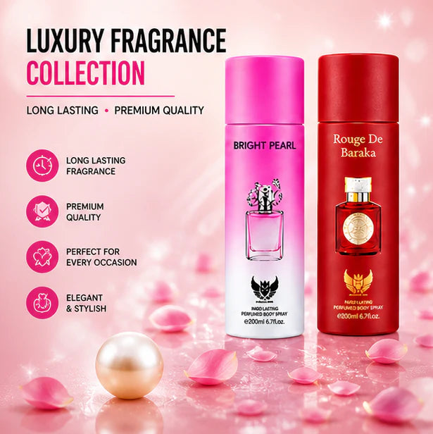 Women’s Perfume Body Spray 2 Pack – Long Lasting Fragrance Set – Floral &amp; Sweet Elegant Scents