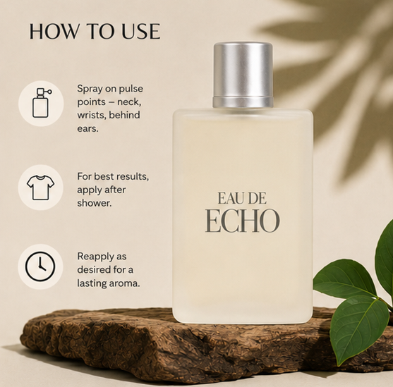 Eau De Echo Pour Homme Eau De Parfum 100ml (3.4 Fl Oz) – Long Lasting Men&