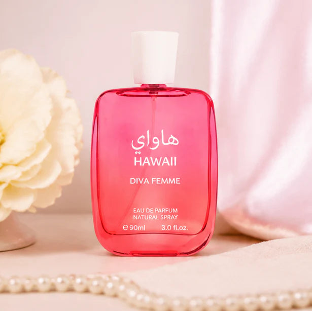 Hawaii Diva Femme Eau De Parfum for Women 90ml (3.0 Fl Oz) – Long Lasting Floral Perfume for Women – Sweet Feminine Fragrance Spray