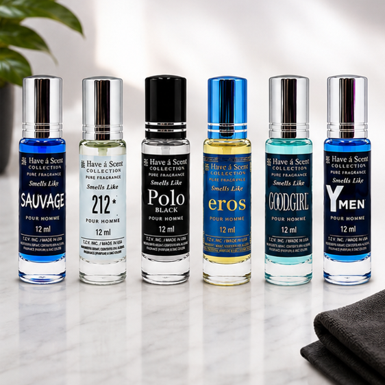 Wholesale Assorted Perfume Oil Roll-On Set – 6 x 12ml Fragrance Oils for Men &amp; Women | Fragrance Oils Set | Long-Lasting