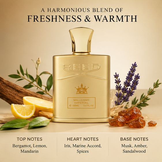 King-D Millesime Imperial Eau De Toilette 100ml (3.4 Fl Oz) – Fresh Citrus Woody Fragrance for Men – Long Lasting Luxury Cologne Spray for Daily Wear, Office &amp; Special Occasions