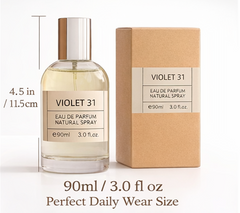Violet 31 Eau de Parfum for Women – 3.0 oz (90 ml) Floral Violet Perfume Spray, Elegant Long Lasting Feminine Fragrance, Everyday Women's Perfume
