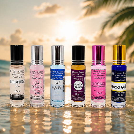 Assorted Women’s 6-Pack Perfume Oil Collection Set – 12ml Roll-On Fragrance Oils | Fragrance Set