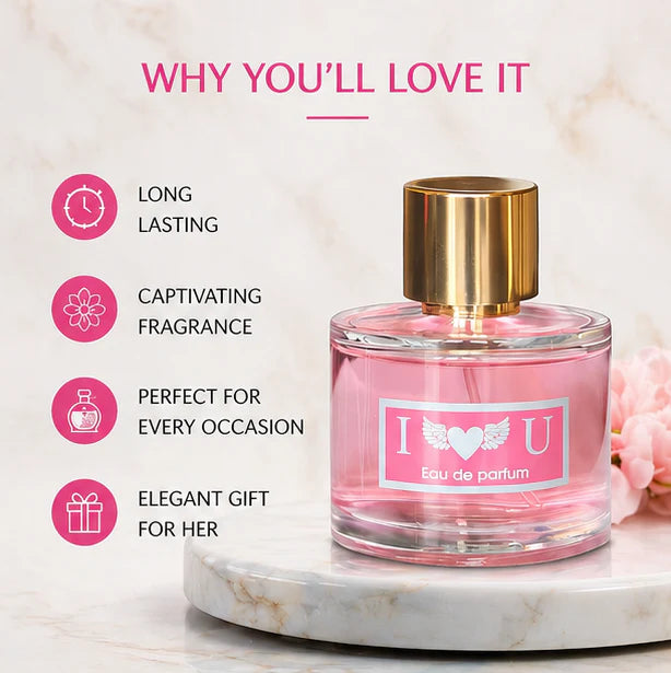 I Love You Perfume for Women Eau de Parfum 100ml (3.4 Fl Oz) – Long Lasting Sweet Floral Fruity Fragrance Spray – Romantic Everyday Scent – Gift Perfume for Her