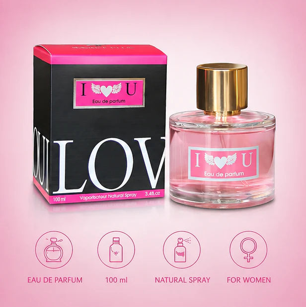 I Love You Perfume for Women Eau de Parfum 100ml (3.4 Fl Oz) – Long Lasting Sweet Floral Fruity Fragrance Spray – Romantic Everyday Scent – Gift Perfume for Her