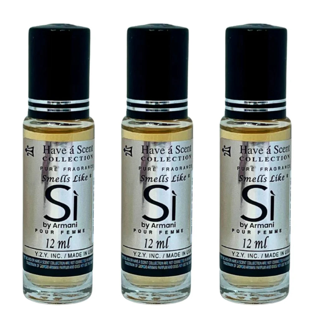 Si Concentrated Perfume Oil Pack of 3 - 12ml Roll-On