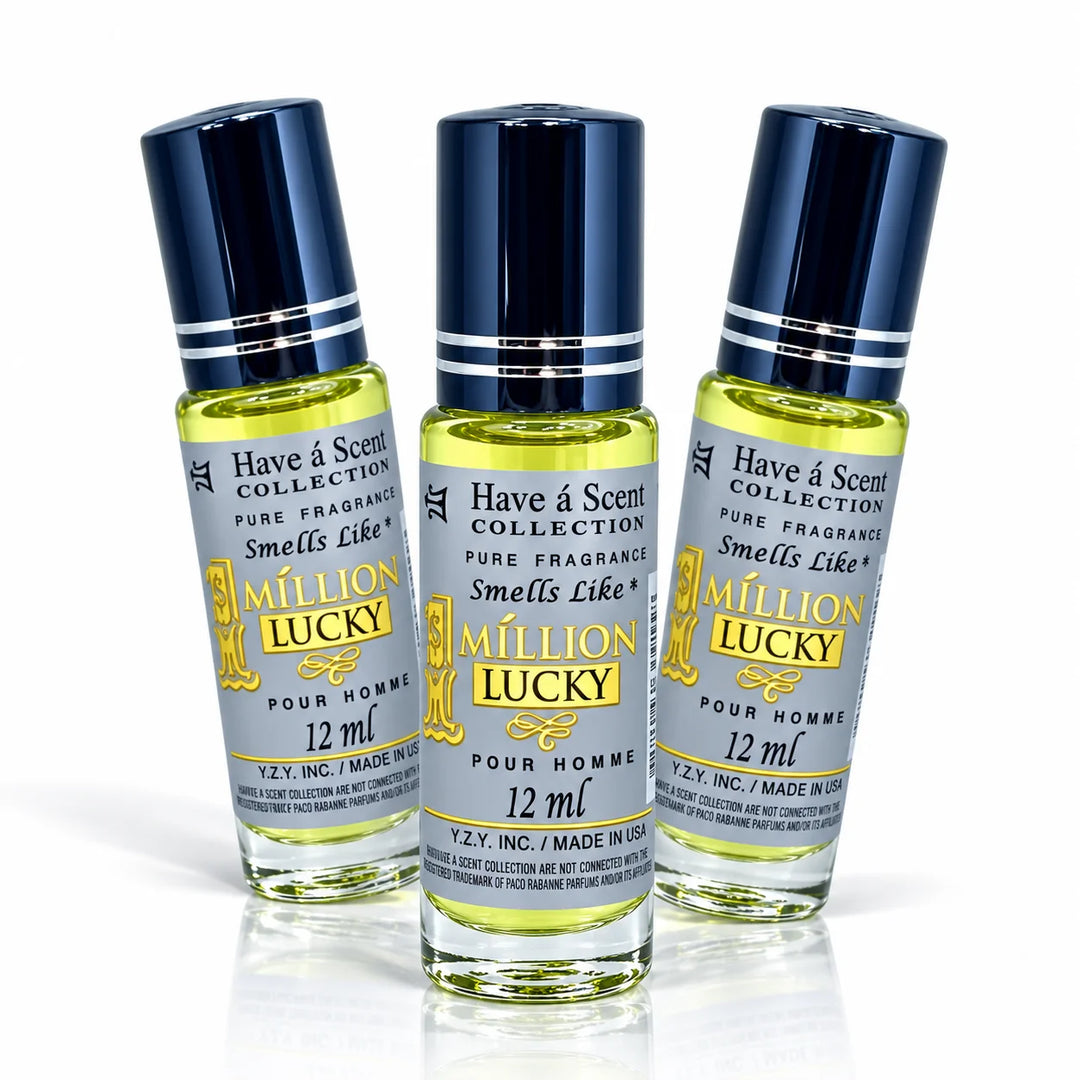 Smell Like Lucky Million Concentrated Perfume Oil Pack of 3 - 12ml Roll-On