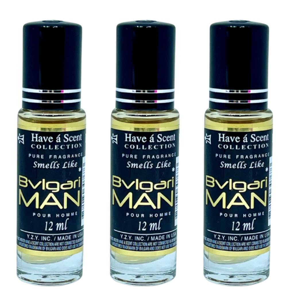 3 Pack Perfume Roll-On Oil – Bvlgari Man – 12ml Each
have a scent
have a scent oil
have a scent collection
have a scent collection perfume
have a scent perfume oil 
have a scent collection oil
have a scent roll on
have a scent collection pure fregrance 