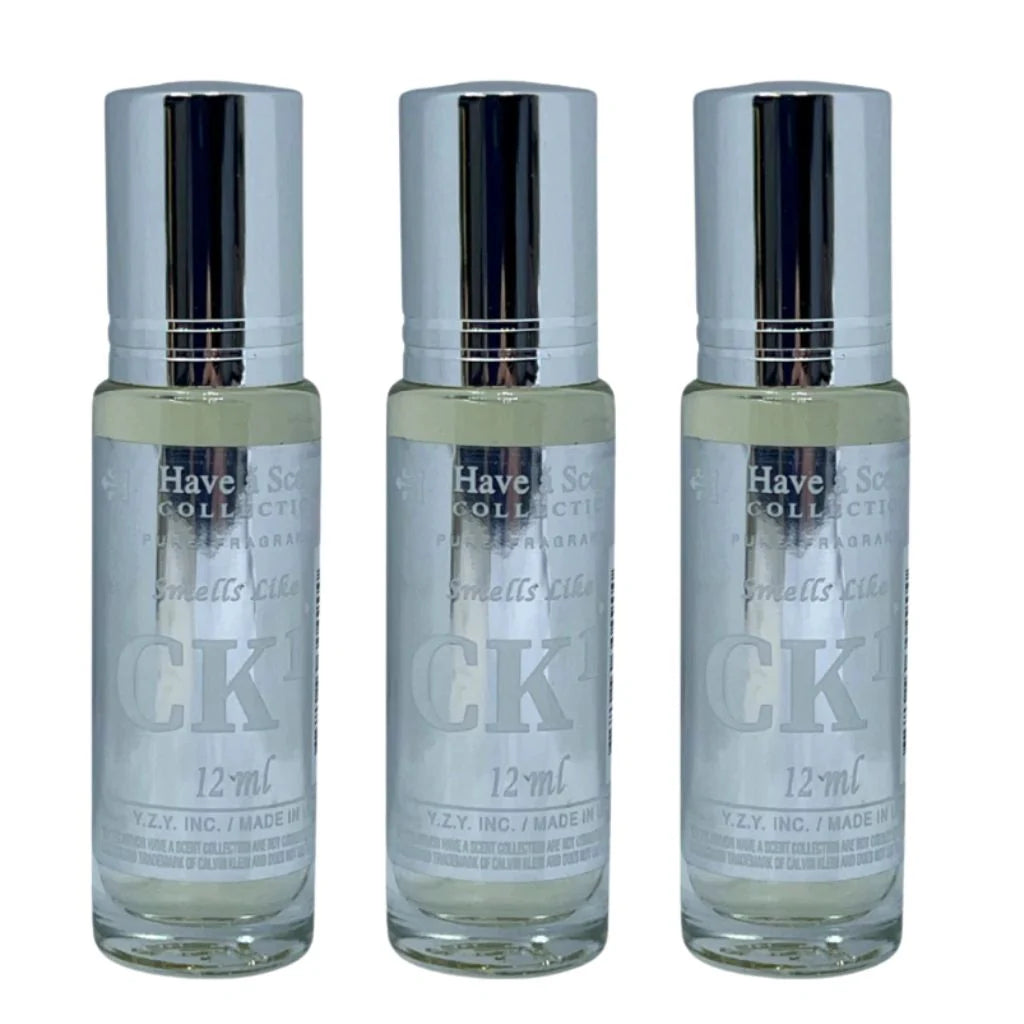 3 Pack Perfume Roll-On Oil – CK 1 – 12ml Each
have a scent
have a scent oil
have a scent collection
have a scent collection perfume
have a scent perfume oil 
have a scent collection oil
have a scent roll on
have a scent collection pure fregrance 