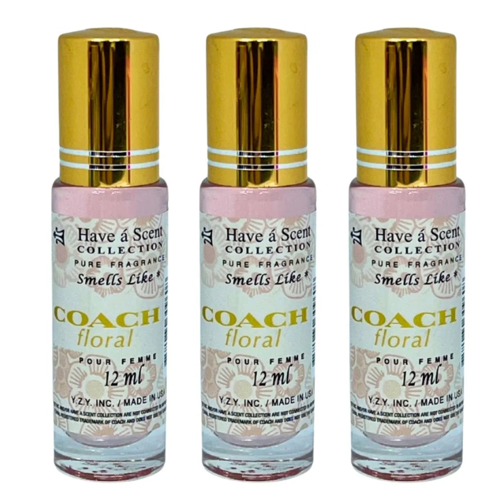 3 Pack Perfume Roll-On Oil – Coach Floral – 12ml Each
have a scent
have a scent oil
have a scent collection
have a scent collection perfume
have a scent perfume oil 
have a scent collection oil
have a scent roll on
have a scent collection pure fregrance 