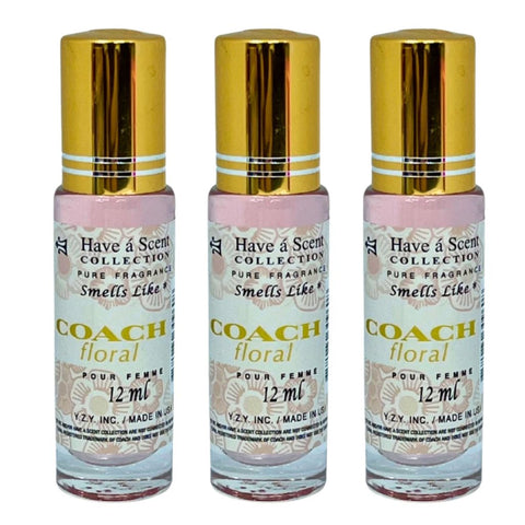 3 Pack Perfume Roll-On Oil – Coach Floral – 12ml Each
have a scent
have a scent oil
have a scent collection
have a scent collection perfume
have a scent perfume oil 
have a scent collection oil
have a scent roll on
have a scent collection pure fregrance 
Christmas perfume oil
fragrance oil Christmas gift
holiday perfume oil set
Xmas fragrance oil for him and her
perfume oil stocking stuffer
long-lasting perfume oil Christmas
Christmas gift perfume oil for women
Christmas gift perfume oil for men