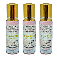 3 Pack Perfume Roll-On Oil – Coach Floral – 12ml Each