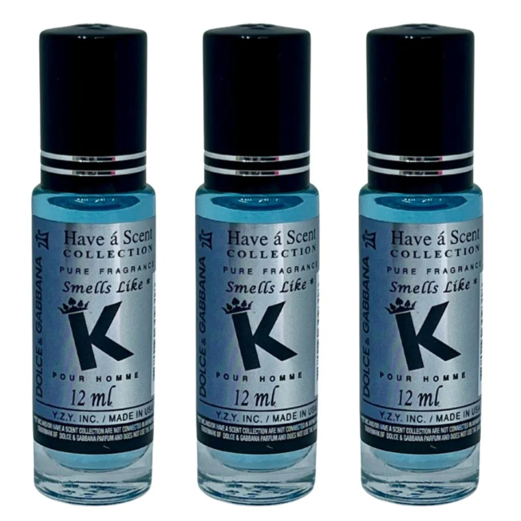3 Pack Perfume Roll-On Oil – DG K – 12ml Each
have a scent
have a scent oil
have a scent collection
have a scent collection perfume
have a scent perfume oil 
have a scent collection oil
have a scent roll on
have a scent collection pure fregrance 