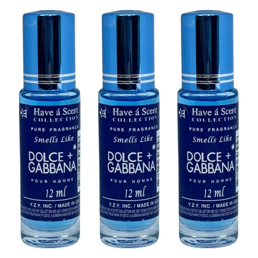 3 Pack Perfume Roll-On Oil – Dolce & Gabbana – 12ml Each
have a scent
have a scent oil
have a scent collection
have a scent collection perfume
have a scent perfume oil 
have a scent collection oil
have a scent roll on
have a scent collection pure fregrance 