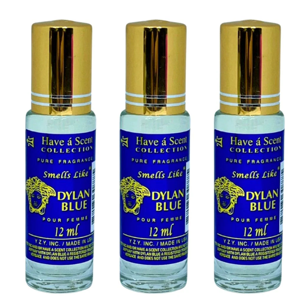 3 Pack Perfume Roll-On Oil – Dylan Blue – 12ml Each
have a scent
have a scent oil
have a scent collection
have a scent collection perfume
have a scent perfume oil 
have a scent collection oil
have a scent roll on
have a scent collection pure fregrance 
