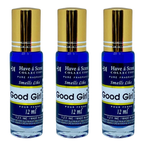 3 Pack Perfume Roll-On Oil – Good Girl – 12ml Each