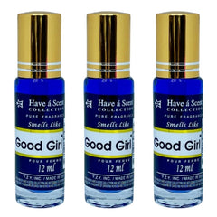 3 Pack Perfume Roll-On Oil – Good Girl – 12ml Each