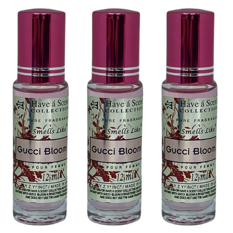 3 Pack Perfume Roll-On Oil – Gucci Bloom – 12ml Each