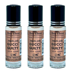 3 Pack Perfume Roll-On Oil – Gucci Guilty-W – 12ml Each