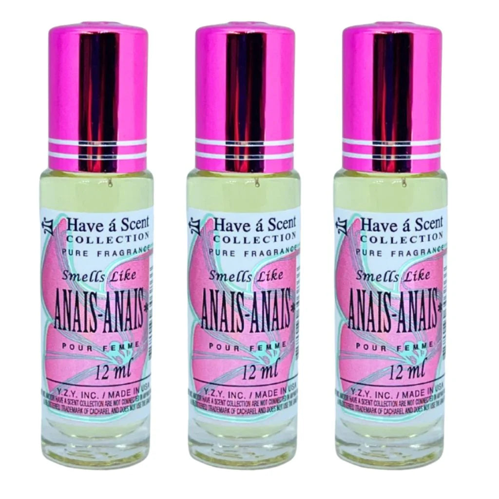 3 Pack Perfume Roll-On Oil – Anais – 12ml Each
have a scent
have a scent oil
have a scent collection
have a scent collection perfume
have a scent perfume oil 
have a scent collection oil
have a scent roll on
have a scent collection pure fregrance 