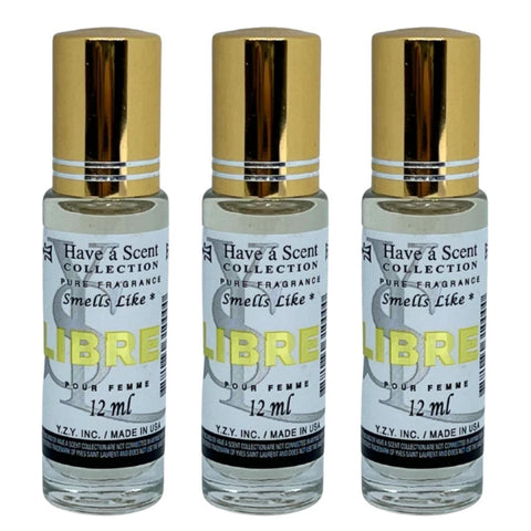 3 Pack Perfume Roll-On Oil – Libre – 12ml Each