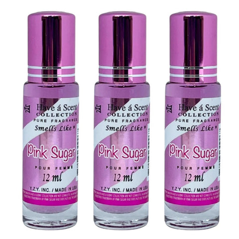 3 Pack Perfume Roll-On Oil – Pink Sugar – 12ml Each