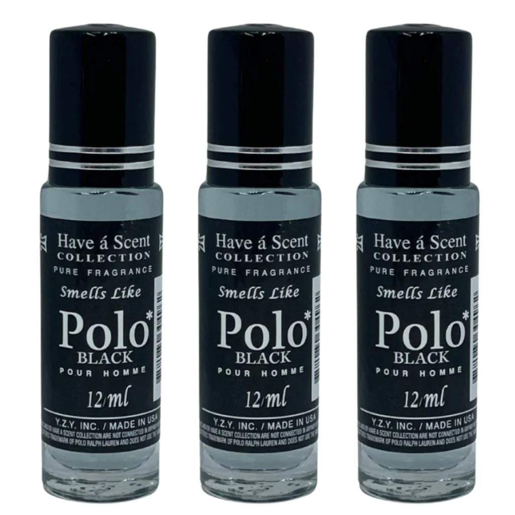 3 Pack Perfume Roll-On Oil – Polo Black – 12ml Each
have a scent
have a scent oil
have a scent collection
have a scent collection perfume
have a scent perfume oil 
have a scent collection oil
have a scent roll on
have a scent collection pure fregrance 