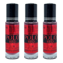 3 Pack Perfume Roll-On Oil – Polo Red – 12ml Each