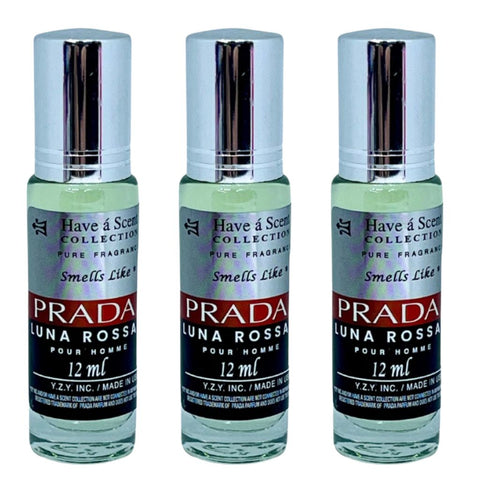 3 Pack Perfume Roll-On Oil – Prada – 12ml Each