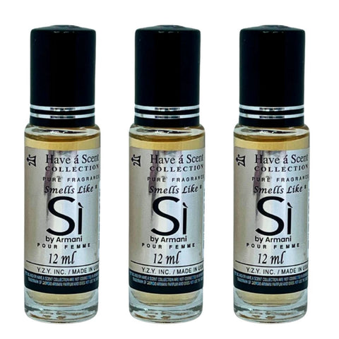 3 Pack Perfume Roll-On Oil – Si – 12ml Each