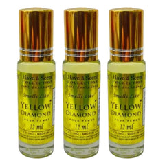 3 Pack Perfume Roll-On Oil – Yellow Diamond – 12ml Each