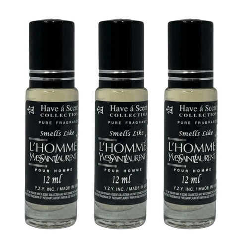 3 Pack Perfume Roll-On Oil – L'Homme – 12ml Each