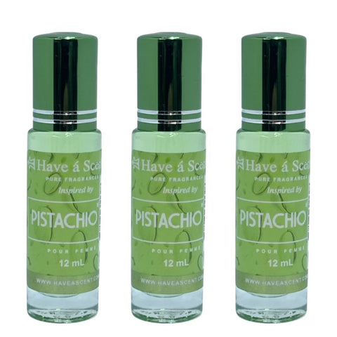 3 Pack Perfume Roll-On Oil – Pistachio – 12ml Each
