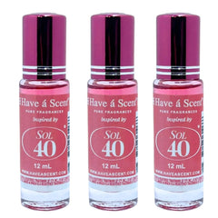 3 Pack Perfume Roll-On Oil – SOL 40 – 12ml Each