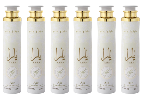 Lattafa Yara Moi Air Freshener 300ml - Floral Room Spray - Home Office Car Fragrance Spray - Odor Eliminator - Pack of 6