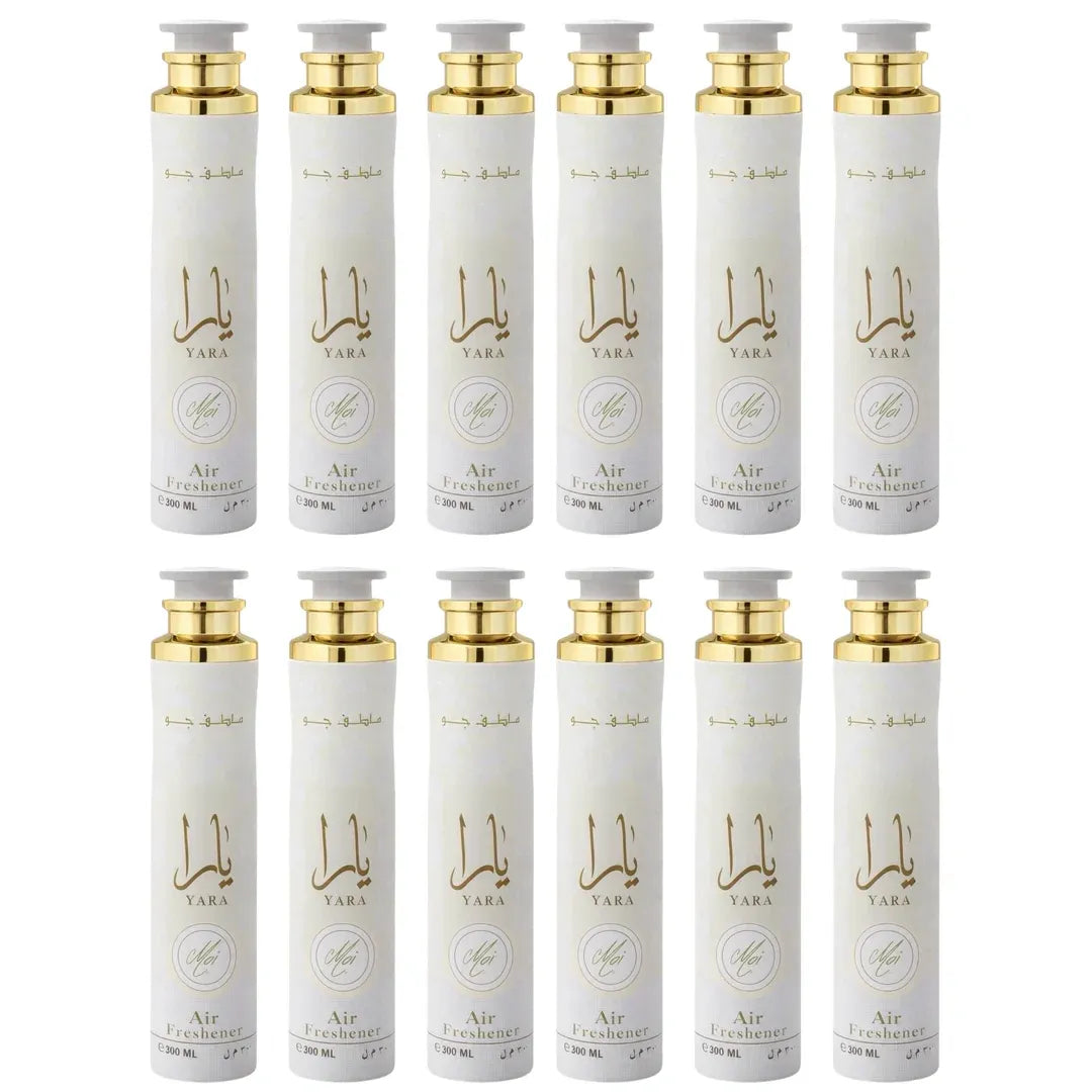 Lattafa Yara Moi Air Freshener 300ml - Floral Room Spray - Home Office Car Fragrance Spray - Odor Eliminator - Pack of 12