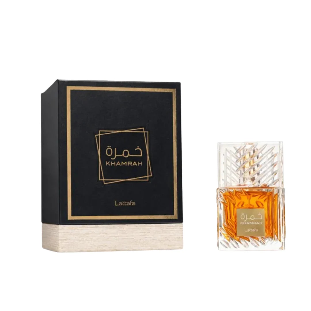 Khamrah Eau de Parfum by Lattafa – 3.4 oz / 100 ml Unisex Perfume – Warm Spicy Vanilla Sweet Fragrance – Long Lasting Luxury Arabian Perfume for Men &amp; Women