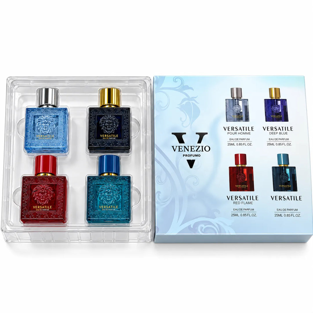 Versatile Perfume Gift Set for Men - 4 x 25ml EDP