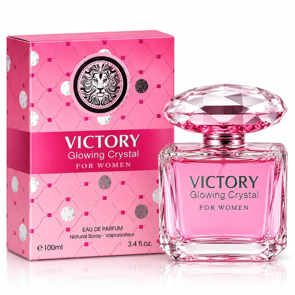 Victory Glowing Crystal Perfume for Women - 100ml / 3.4 Fl Oz Eau de Parfum Floral Fruity Spray Wear