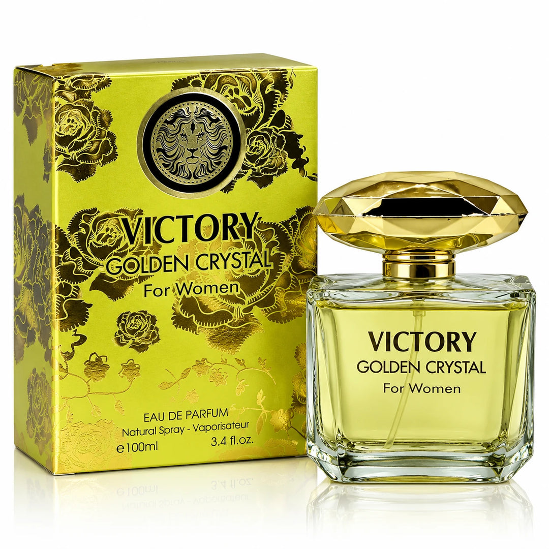 Victory Golden Crystal for Women - 100ml / 3.4 Fl Oz Eau de Parfum Natural Spray Floral &amp; Daily Wear